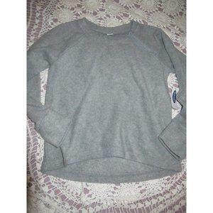nwt Old Navy gray light weight fleece top girls 8